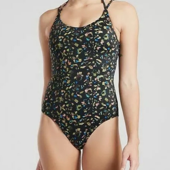 Athleta Other - Athleta leopard keyhole one piece swimsuit